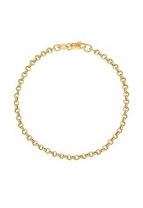superb little yellow gold rolo chain baby anklet